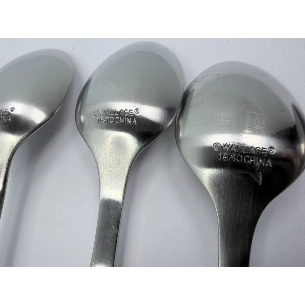 Wallace Taos 18/10 Southwest Style Stainless Flatware Iced Tea Spoons Set Of 8